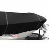 Eevelle Boat Cover BASS BOAT Wide, Outboard Fits 15ft 6in L up to 80in W Black SBWBB1580B-BLK